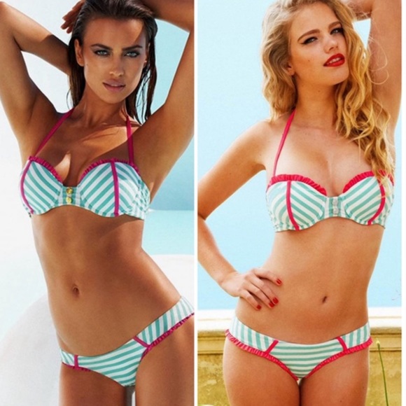 SOLD xxx NWT RARE beach bunny bikini XL/M set - Picture 15 of 15